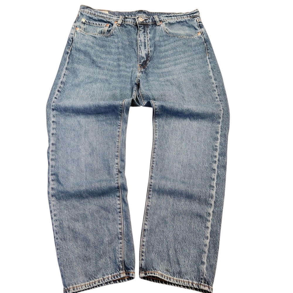 Vintage LEVI'S 505 Size 36x30 CAPITAL E Leather Tag Relaxed Fit Denim Jeans 90s